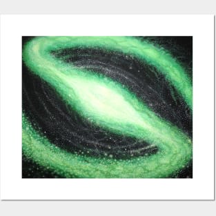 Green galaxy Posters and Art